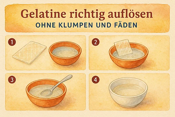 Gelatine richtig auflösen - Ohne Klumpen und Fäden