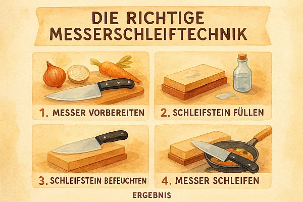 Die richtige Messerschleiftechnik