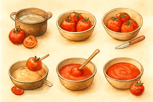 Schnelle Tomatenschältechnik für glatte Saucen